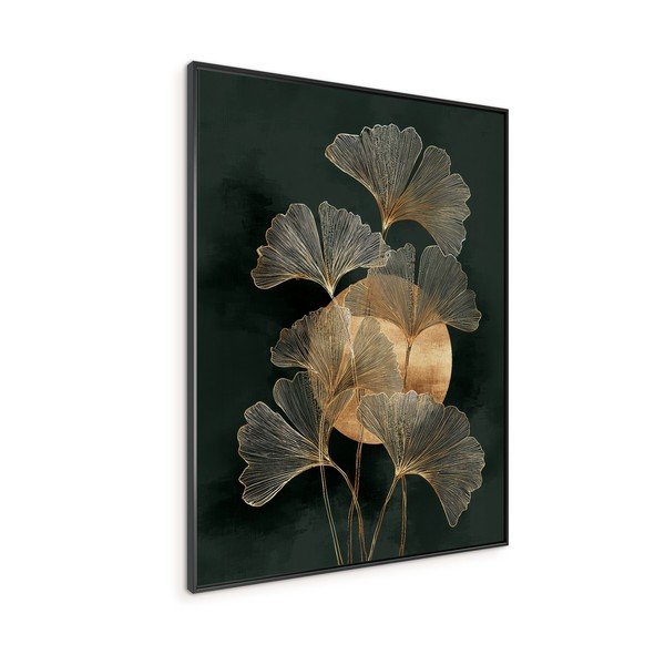 Печатна картина с включена рамка 60x80 cm Gold Ginkgo – Styler-image-3