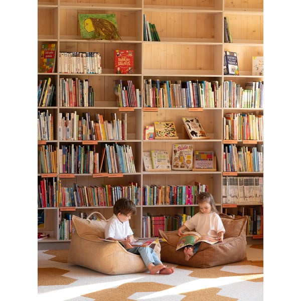 Кафяв детски пуф от рипсено кадифе Chair – Wigiwama-image-2