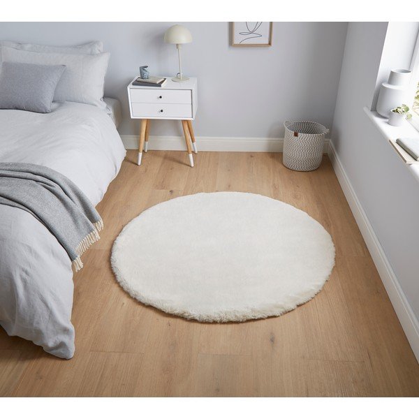 Кремавобял килим , ⌀ 120 см Teddy - Think Rugs-image-1