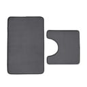 Тъмносиви килими за баня в комплект от 2 бр. WC от мемори пяна 50x80 cm Anti-Bacterial – Catherine Lansfield