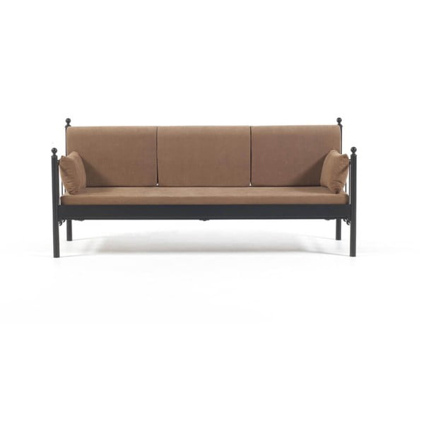 Кафяв триместен диван за открито Lalas DK, 76 x 209 cm - Unknown