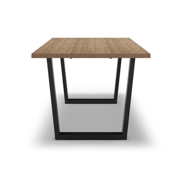 Трапезна маса с дъбов плот 100x180 cm Francesca - Marckeric-image-3