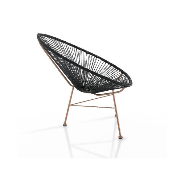 Черен фотьойл, подходящ за употреба на открито Numana - Tomasucci-image-1