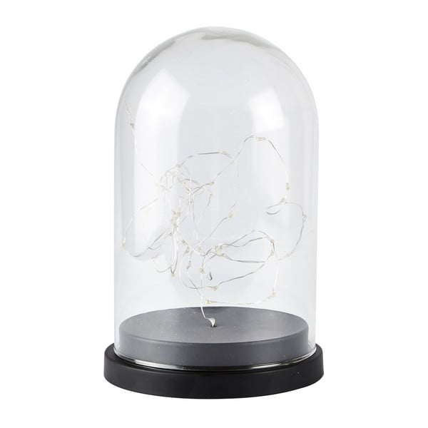 Фенер от стъкло с LED светлини Frozen, височина 27,5 cm - Villa Collection