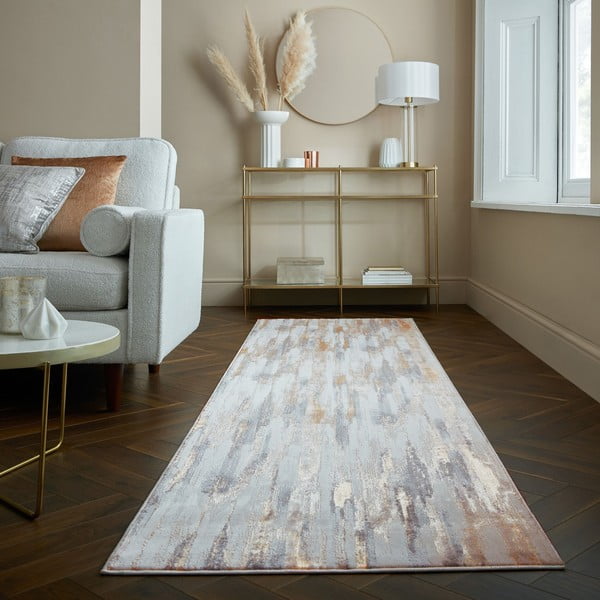 Бежова пътека 80x300 cm Gleam – Flair Rugs-image-1