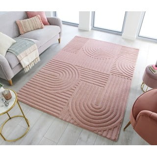 Розов вълнен килим , 120 x 170 cm Zen Garden - Flair Rugs