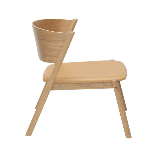 Светлокафяво кресло Oblique – Hübsch-image-2