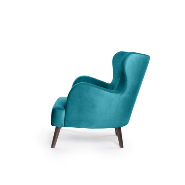 Тюркоазено кадифено кресло Noemye – Bonami Selection-image-3