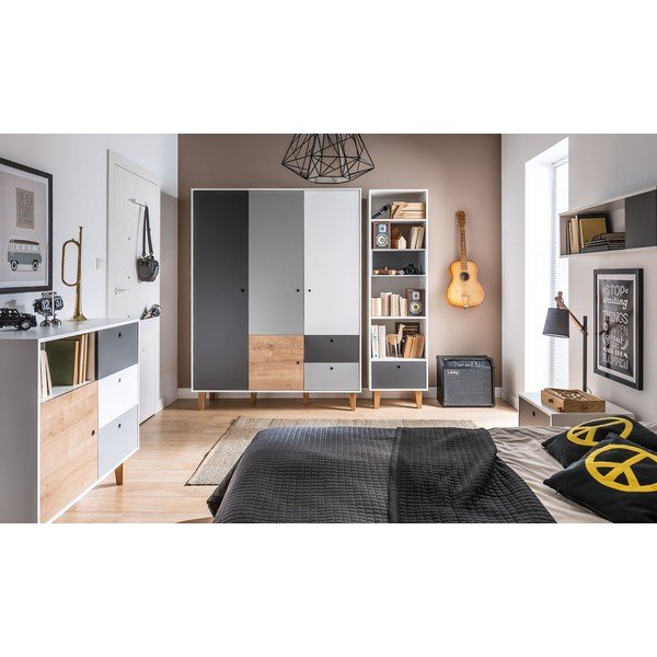 Бели и сиви скринове с дървени детайли Concept - Vox-image-1