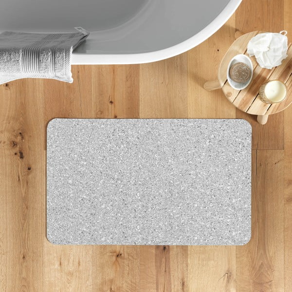 Сив килим за баня 50x80 cm Granite – douceur d'intérieur-image-1