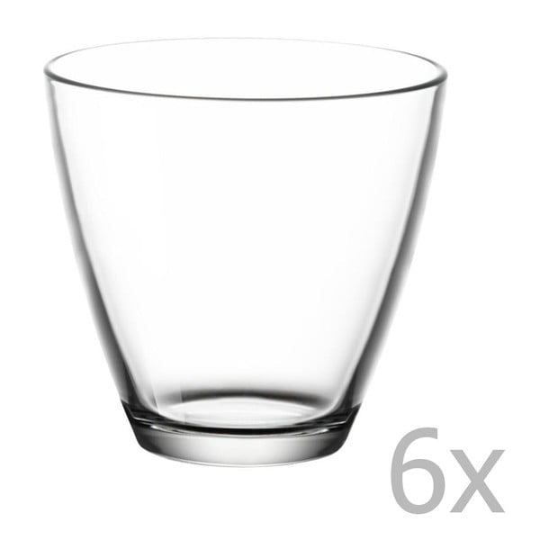 Комплект от 6 прозрачни чаши за вода Fluidum, 260 ml - Bitz