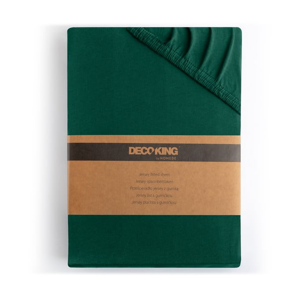 Зелен еластичен чаршаф от джърси 180x200 cm Amber – Restilo-image-4