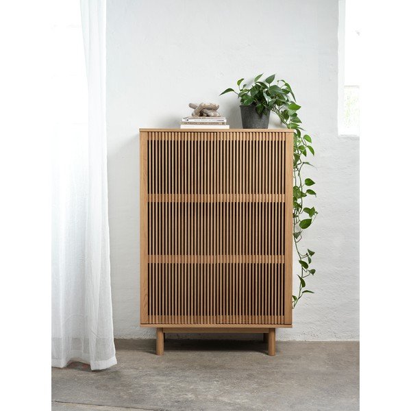 Шкафче от декор от дъб  в естествен цвят 95x140 cm Tiber – Unique Furniture-image-1