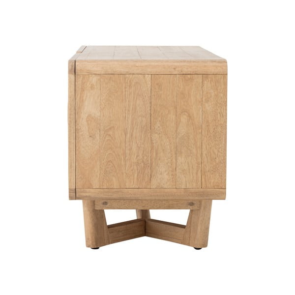 Скрин от масивно каучуково дърво в естествен цвят 120x55x45 cm Serrone – Bloomingville-image-4