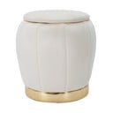 Табуретка от кремаво кадифе Paris - Mauro Ferretti