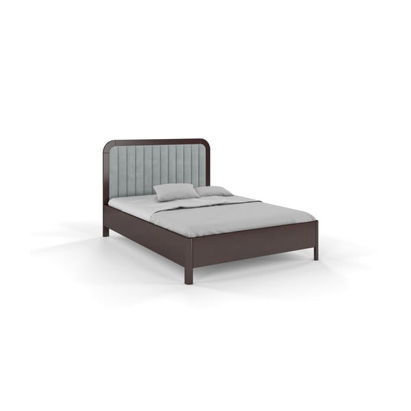 Кафяво-сиво двойно легло от букова дървесина , 160 x 200 cm Visby Modena - Skandica