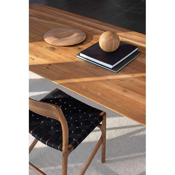 Трапезен стол в черен и кафяв цвят Fawn – Gazzda-image-3