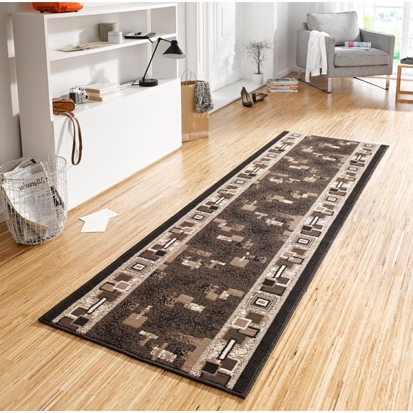 Hnědý běhoun Hanse Home Retro, 80 x 350 cm-image-1