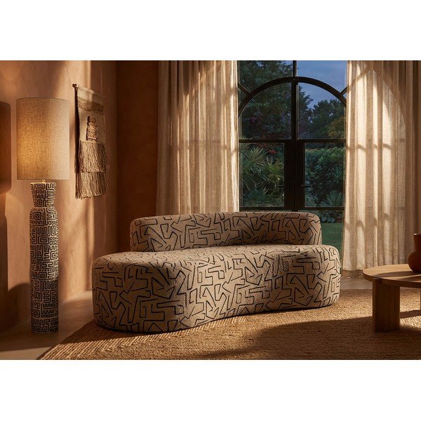 Бежов диван от прежда с примки от букле 176 cm Nairobi – Mauro Ferretti-image-1