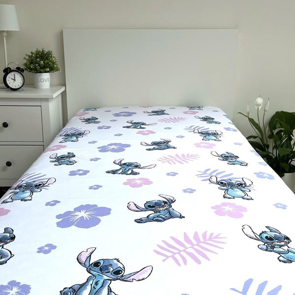 Еластичен единичен памучен детски чаршаф 90x200 cm Lilo and Stitch – Jerry Fabrics-image-3