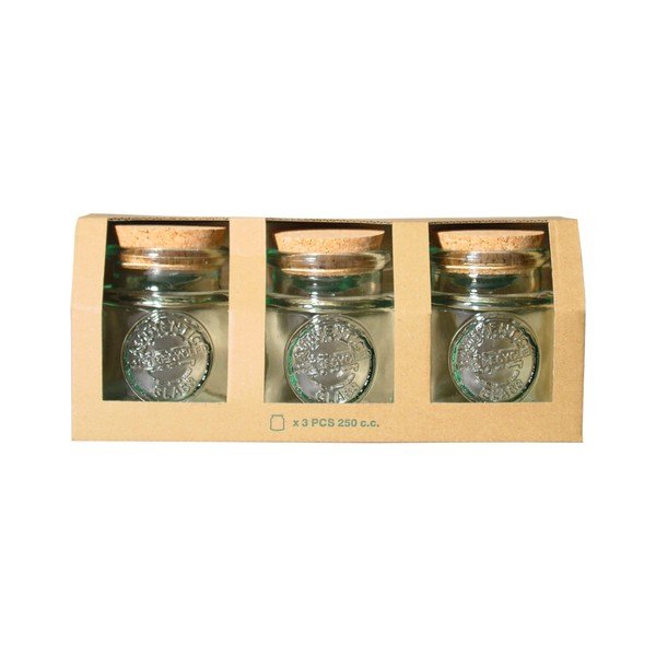 Sada 3 dóz z recyklovaného skla Ego Dekor Authentic, 250 ml-image-1