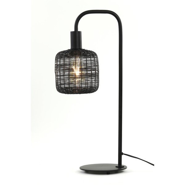 Черна настолна лампа (височина 58 cm) Lekang - Light & Living-image-1