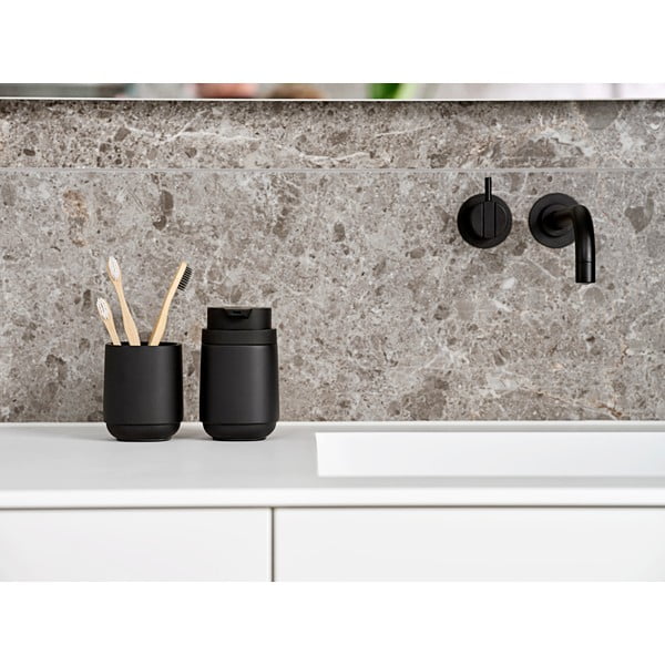 Черна бетонна чаша за четки за зъби Time - Zone-image-1