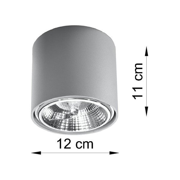 Сиво таванно осветително тяло Luigi - Sollux-image-2