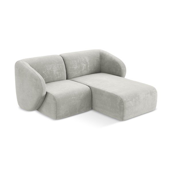 Светлосив шенилов ъглов диван (десен ъгъл) Lani – Makamii-image-2