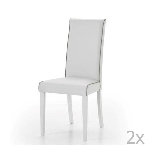 Sada 2 bílých jídelních židlí Castagnetti Diane