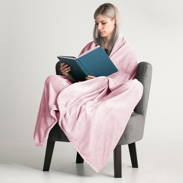 Светлорозово одеяло от микрофибър , 200 x 220 cm Mic - DecoKing-image-1