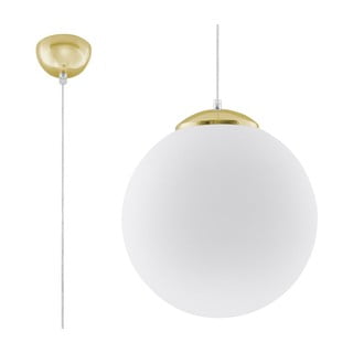 Висящо осветително тяло златно със стъклен абажур ø 30 cm Cezab – Nice Lamps