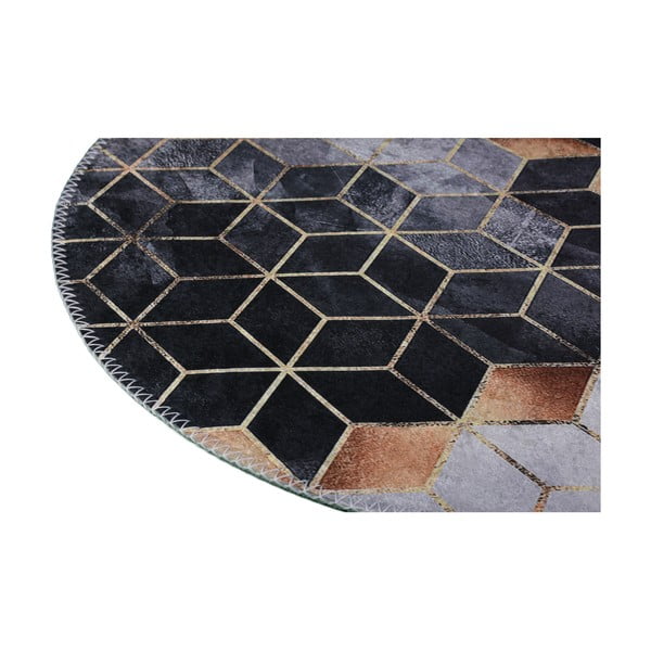 Черно-бял миещ се килим 120x180 cm - Vitaus-image-2