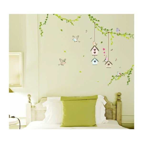 Комплект стикери за стена Птичи клетки в гората - Ambiance-image-4