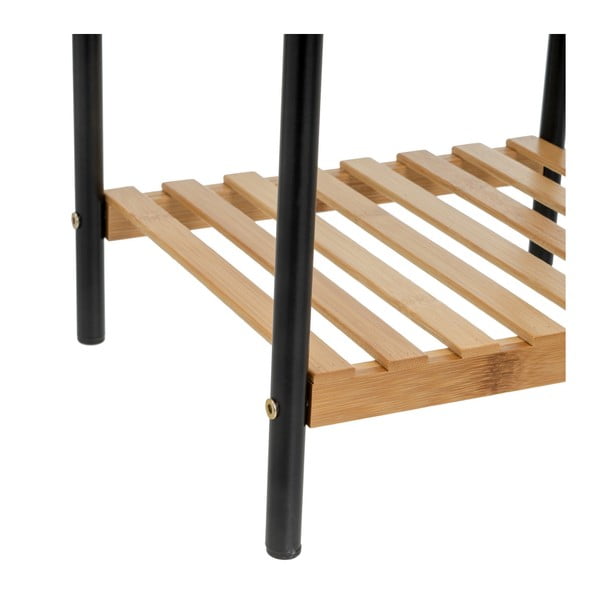 Черен и естествен бамбуков стелаж 30x75 cm – Casa Selección-image-3