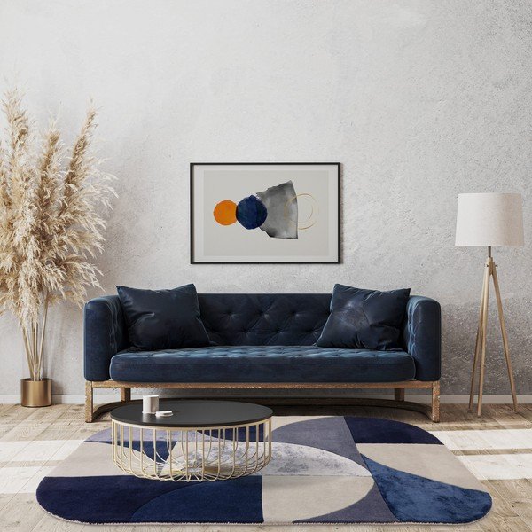 Тъмносин вълнен килим 160x230 cm Indigo - Asiatic Carpets-image-1