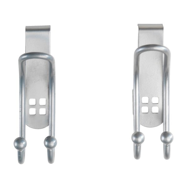 Комплект от 2 куки за окачване на врати в сребристо Кука за врата - Wenko-image-2