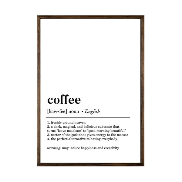 Плакат в рамка 50x70 cm Coffee - Wallity