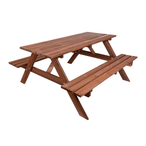 Градински комплект за хранене от борова дървесина за 6 души Piknik - Rojaplast-image-2