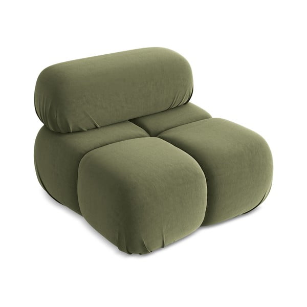 Светлозелен кадифен модул за диван Lokua – Makamii-image-2