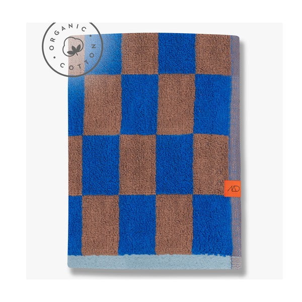 Синьо-кафява кърпа за баня от органичен памук 70x133 cm Retro - Mette Ditmer Denmark