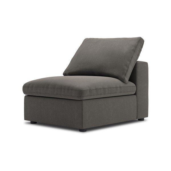 Тъмнокафява средна част на модулен диван от велур Galaxy - Windsor & Co Sofas-image-2