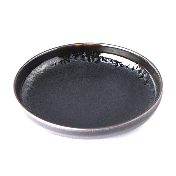 Черна керамична чиния с повдигнат ръб, ø 22 cm Matt - MIJ