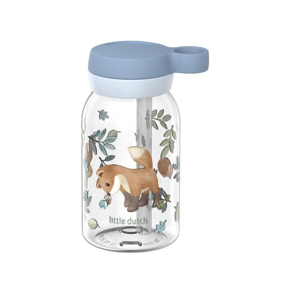 Светлосиня пластмасова детска бутилка 450 ml Forest Friends – Mepal