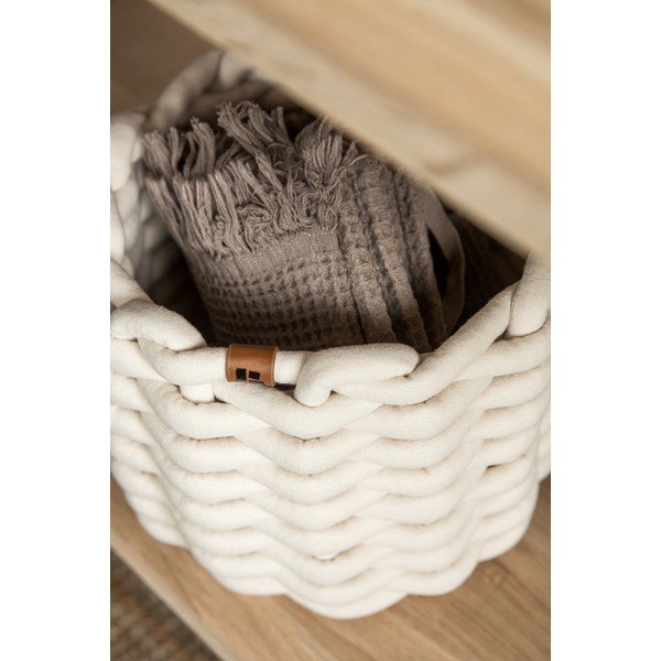 Текстилна кошница ø 21x17 cm Peach Skin Round S – Bigso-image-3