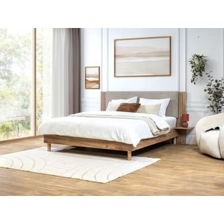 Светлосиво двойно легло с включена подматрачна рамка 160x200 cm Lior – Bobochic Paris