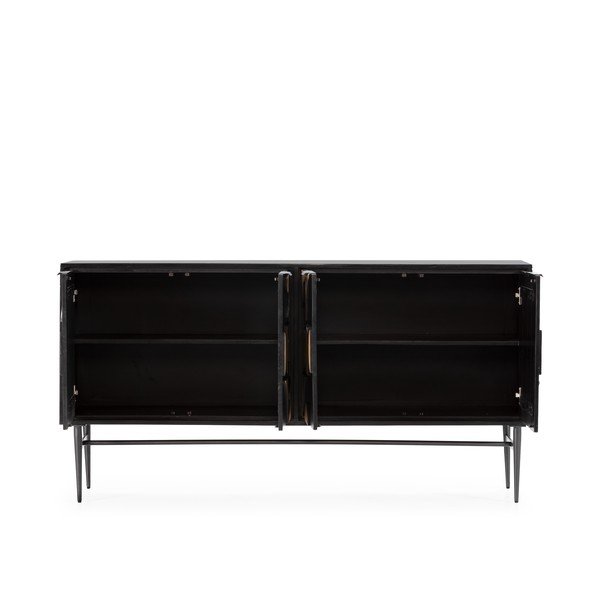 Черен скрин от масивно манго 175x90x40 cm Navya – MOME-image-4