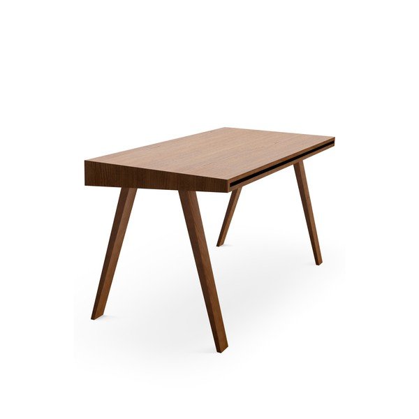 Кафяво бюро с крака от ясенова дървесина , 140 x 70 cm 4.9 - EMKO-image-3