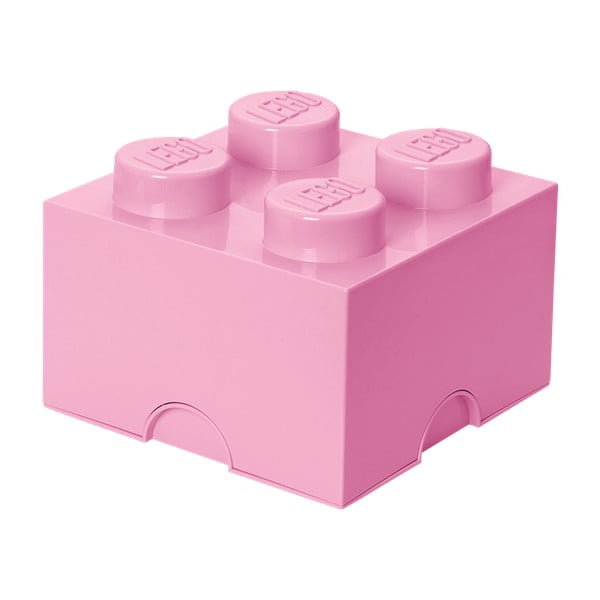 Светлорозова квадратна кутия за съхранение - LEGO®