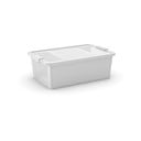 Бяла пластмасова кутия за съхранение с капак 55x35x19 cm Bi-Box M – KIS